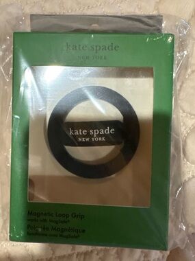 Kate Spade Black Magnetic Loop Grip Phone Ring